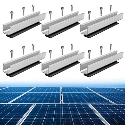 Produktbild von Halterungen für Solarmodule, Befestigungsschiene - Aluminium - Korrosionsbeständig - Leichtgewicht - Hohe Tragfähigkeit - 200*25 mm