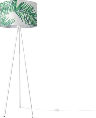 Produktbild von Lampenschirm Stehlampe Wohnzimmer Stativ Lampe Büro Schlafzimmer Jungle Palme Leuchten Farbe / Größe Grün (Ø45.5cm)