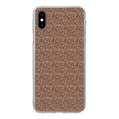 Produktbild von MuchoWow® Handyhülle Schutzhülle Hülle für iPhone Xs Gesicht - Muster - Abstrakt Silikon Softcase Handy Hülle - Handytasche