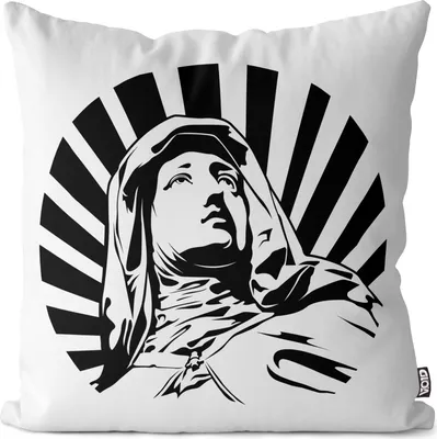 Produktbild von VOID Maria Kirche Bibel Statue Kissenbezug Kissenhülle sofa couch wohnzimmer dekoration wasserfest Outdoor Garten Kissen bezug deko
