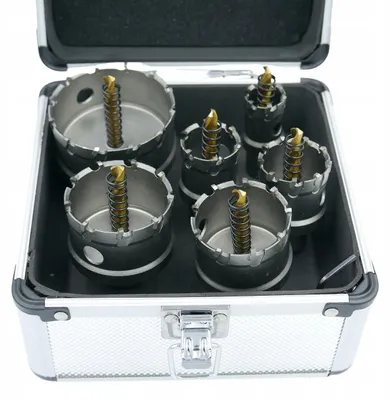 Produktbild von Falon-Tech Hartmetall-Lochsägen Set mit Titanbohrer 22-65mm