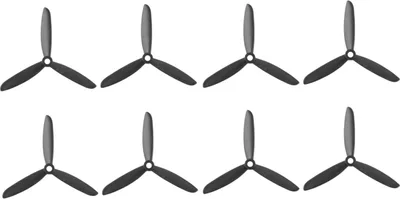 Immagine prodotto di 4 coppie 6045 3 pale elica CW/CCW puntelli per RC Quadcopter (nero)