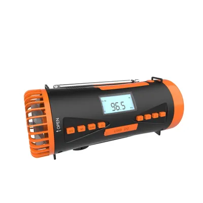 Imagen del producto de Radio de manivela con luz de ventilador, radio de emergencia