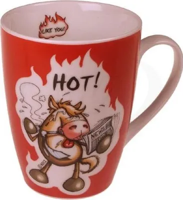 Produktbild von Nici 23641 Tasse Pferd "HOT!" Porzellan Ø8,5cm Like You! Farm Friends