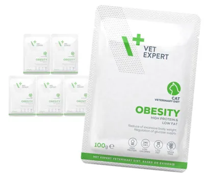 Produktbild von VetExpert Veterinary Diet Obesity Cat 6x100g Nassfutter Veterinärfutter zur Gewichtsreduktion für Katzen