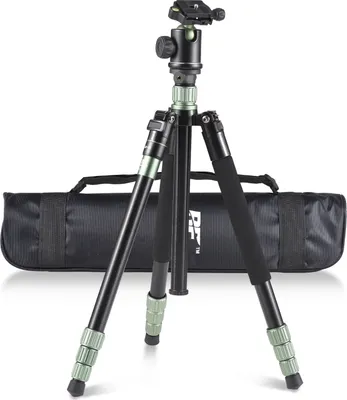 Zdjęcie produktu dla BAFANG 62-calowy statyw fotograficzny, statyw do aparatu fotograficznego, stop aluminium, udźwig 10 kg, z panoramiczną torbą z głowicą kulową 360′ do lustrzanki cyfrowej, kamery wideo