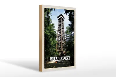 Produktbild von Holzschild Städte Frankfurt Deutschland Goetheturm 20x30cm
