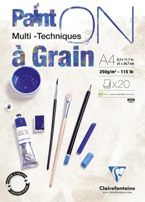 Produktbild von Clairefontaine 3329689750493, Kunstdruckpapierblock, 250 g/m², 20 Blätter