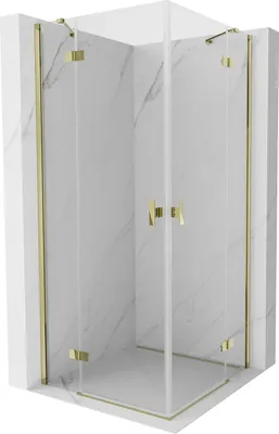 Obrázok produktu pre Mexen Mist H Duo sprchový kút s otočnými dverami 90 x 90 cm, transparentný, zlatý - 8A5-090L-090P-50-00