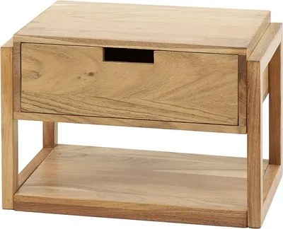 Produktbild von KAWOLA Nachttisch HOLYA hängend Akazie massiv natur 1 Schublade