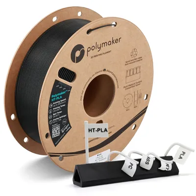 Immagine prodotto di Filamento Polymaker HT-PLA, colore nero, diametro 1,75 mm, peso 1 kg