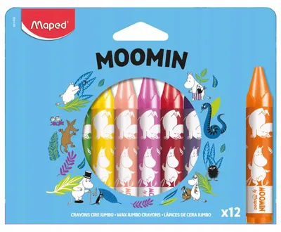 Imagen del producto de Lápices de cera Jumbo de Moomin 12 unidades