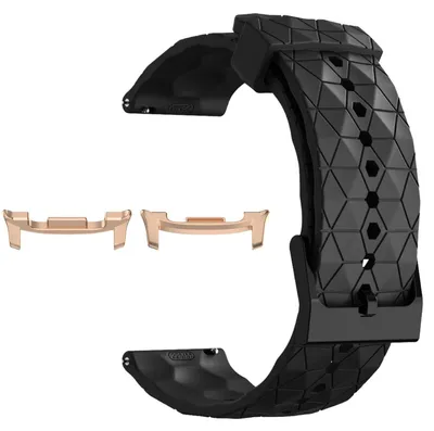 Obrázek produktu pro Pro Samsung Galaxy Watch 8 / 8 Classic / Ultra 2 Silikonový fotbalový design Náhradní pásek na ruku Black
