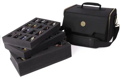 Productafbeelding van Miniatuurfiguur-transporttas met schouderriemen en schuimhouders