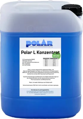 Produktbild von Polar L-MPG Glykol Frostschutzmittel, Propylenglykol 100% Konzentrat 20 Liter