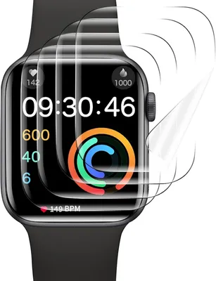 Immagine prodotto di 4 pellicole protettive per Apple Watch Series 9/8/7, 41mm, alta protezione, lunga durata