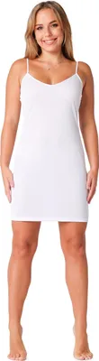 Produktbild von Bellivalini Damen Unterkleid glatt Petticoat V-Ausschnitt Einstellbare Träger BLV50-271 (Weiß, L )