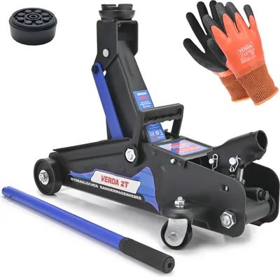 Produktbild von Wagenheber 2T + Gummiauflage + Montagehandschuhe Autoheber 140-310mm SN3061
