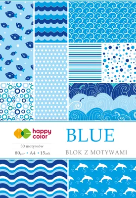 Zdjęcie produktu dla Blok z motywami Blue A4 - 15arkuszy 80g