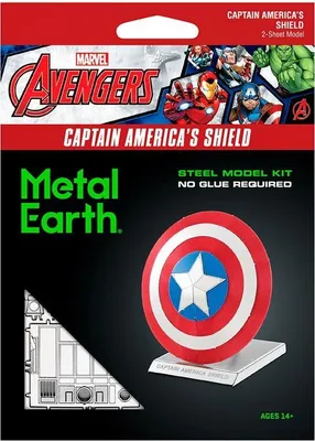 Produktbild von METAL EARTH 3D puzzle Avengers: Das Schild von Captain America