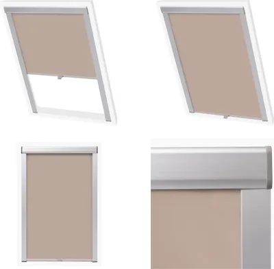 Productafbeelding van vidaXL Verduisteringsrolgordijn Beige M08/308 - Verduisteringsrolgordijn - Verduisteringsrolgordijnen - Raamrolgordijn - Raamrolgordijnen