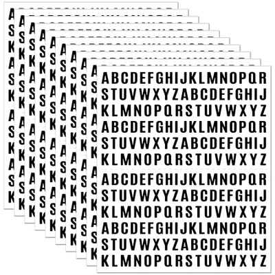 Produktbild von Buchstaben Aufkleber - Selbstklebende Alphabet Sticker - Für Beschriftungen und Markierungen - 2080 Stück, 13 mm, Schwarz