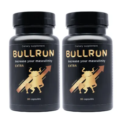 Zdjęcie produktu dla 2x Bullrun - na silną potencję, erekcję, wzwody, libido, powiększenie członka 30 kapsułek