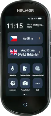 Obrázok produktu pre HELMER OTR 212 inteligentný hlasový prekladač z/do slovenčiny, angličtiny, ukrajinčiny a viac ako 100 ďalších jazykov/ 4G