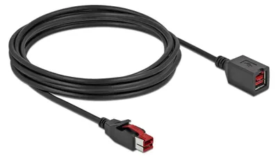 Productafbeelding van DELOCK PoweredUSB verlengkabel, 24 V, 4 meter, zwart