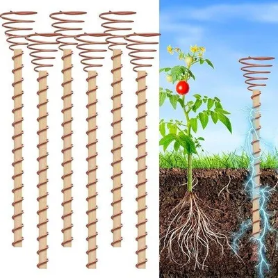 Obrázek produktu pro Sada elektrických tyčí – měď – zahradní tyče – anténa – pro pěstování zeleniny a ovoce na zahradě