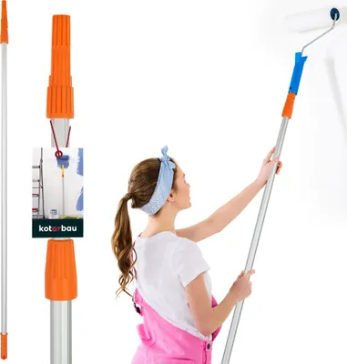 Produktbild von KOTARBAU® Teleskopstiel Aluminium 150 - 300 cm | Teleskopstange mit Aufnahme für Malerwalzen | Maler Teleskopstange | Malerstange Teleskopstange Maler