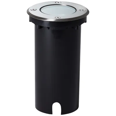 Image de BRILLIANT Encastré de sol extérieur rond ITCH | inox | avec ampoule adaptée gradable | métal/plastique/verre | encastré Ø 11 cm avec 1x douille GU10 max. 20W | IP67