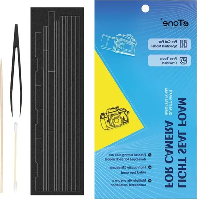 Productafbeelding van Camera Lichtseal Schuim - Reparatieset Camera - Camera Onderhoud - Voorgesneden Kits - 100% Neopreen - Zwart