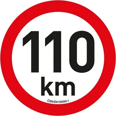 Produktbild von Aufkleber Geschwindigkeitsbegrenzung 110 km/h (20 cm)