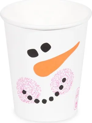 Immagine prodotto di Bicchiere di carta Pupazzo di neve 280 ml, diametro 80 mm - 50 pz