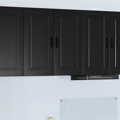 Produktbild von vidaXL Geschirrspülerfront Kalmar Schwarz 80 x 31 x 80 cm