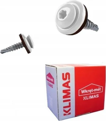 Obrázok produktu pre KLIMAS WDD Plechárske skrutky do plechu RAL 9010 čisto biele 4,8x35mm 250ks