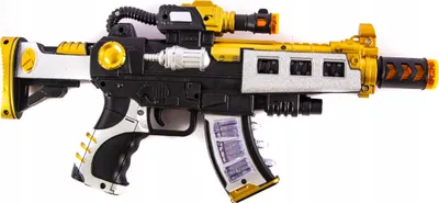 Produktbild von Spielzeuggewehr mit Licht & Sound Effekten - 38cm Batteriebetriebenes Maschinengewehr Kinder