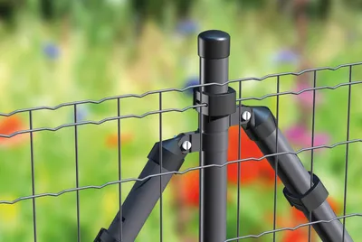 Produktbild von Alberts Fix-Clip Pro Gartenzaun, Höhe 122 cm, Länge 10 m, Zaun-Komplettset zum Einbetonieren, anthrazit