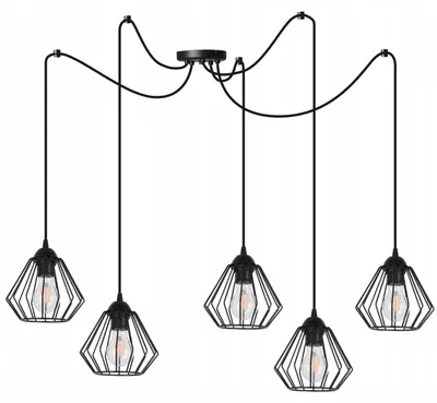 Produktbild von Spinnen Kronleuchter Loft E27 – Moderne Pendelleuchte Spinnenlampe Hängelampe Deckenleuchte