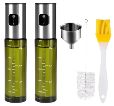 Ölsprüher-Set 2x100 ml, Glas, lichtdicht, für Küche & BBQ