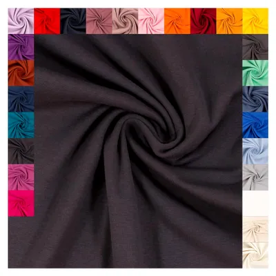 Produktbild von Bündchenstoff Schlauchware, 95% Baumwolle, 5% Elasthan, dunkelanthrazit, 0,5m, 27 Farben