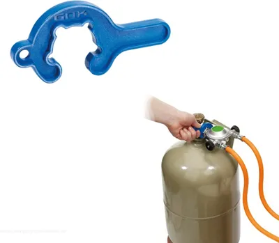Produktbild von Gasflaschen Mini-Tool - praktisches Werkzeug für den Gasflaschenanschluss - Flügelmutterwerkzeug