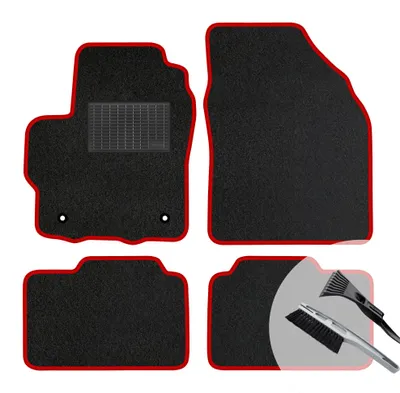 Produktbild von Velours Fußmatten Set Automatten ROTE passend für: Toyota Aygo I 2005-2014