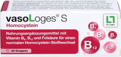 Produktbild von vasoLoges S Homocystein Dragees, 30 St. Tabletten