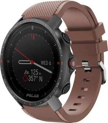 Produktbild von Strap-it Polar Grit X Pro Twill Silikonarmband (Kaffeebraun)