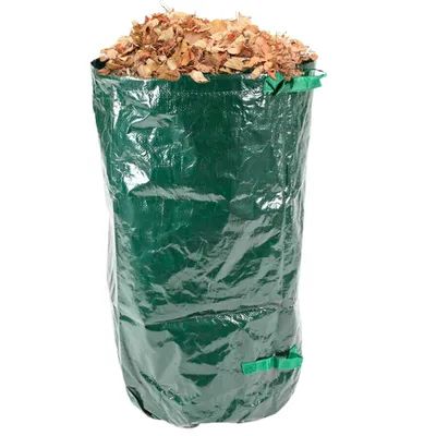 Produktbild von Gartenabfallsack 110 L Gartensack Laubsack Ø 45 × 70 cm Gartenabfall Sack aus reißfestem PP-Gewebe mit Tragegriffen