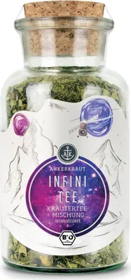 Produktbild von Infinitee -Kräuterteemischung, 80g im Korkenglas