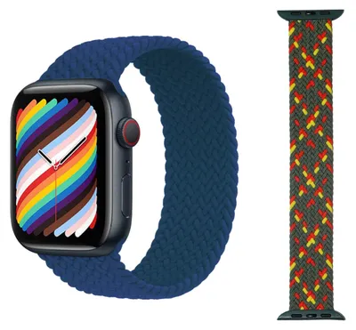 Image de Pour Apple Watch Series 1 + 2 Ultra 49mm 9 / 8 / 7 45 / 6 SE 5 4 44 / 3 2 1 42mm montre nylon bracelet de remplacement