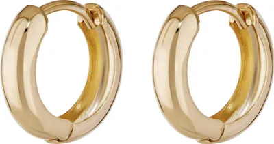 Produktbild von 2x Single 750 Gelbgold Klappcreole Ohrring 12,2x3,2mm Hochglanzpoliert Rund 4738